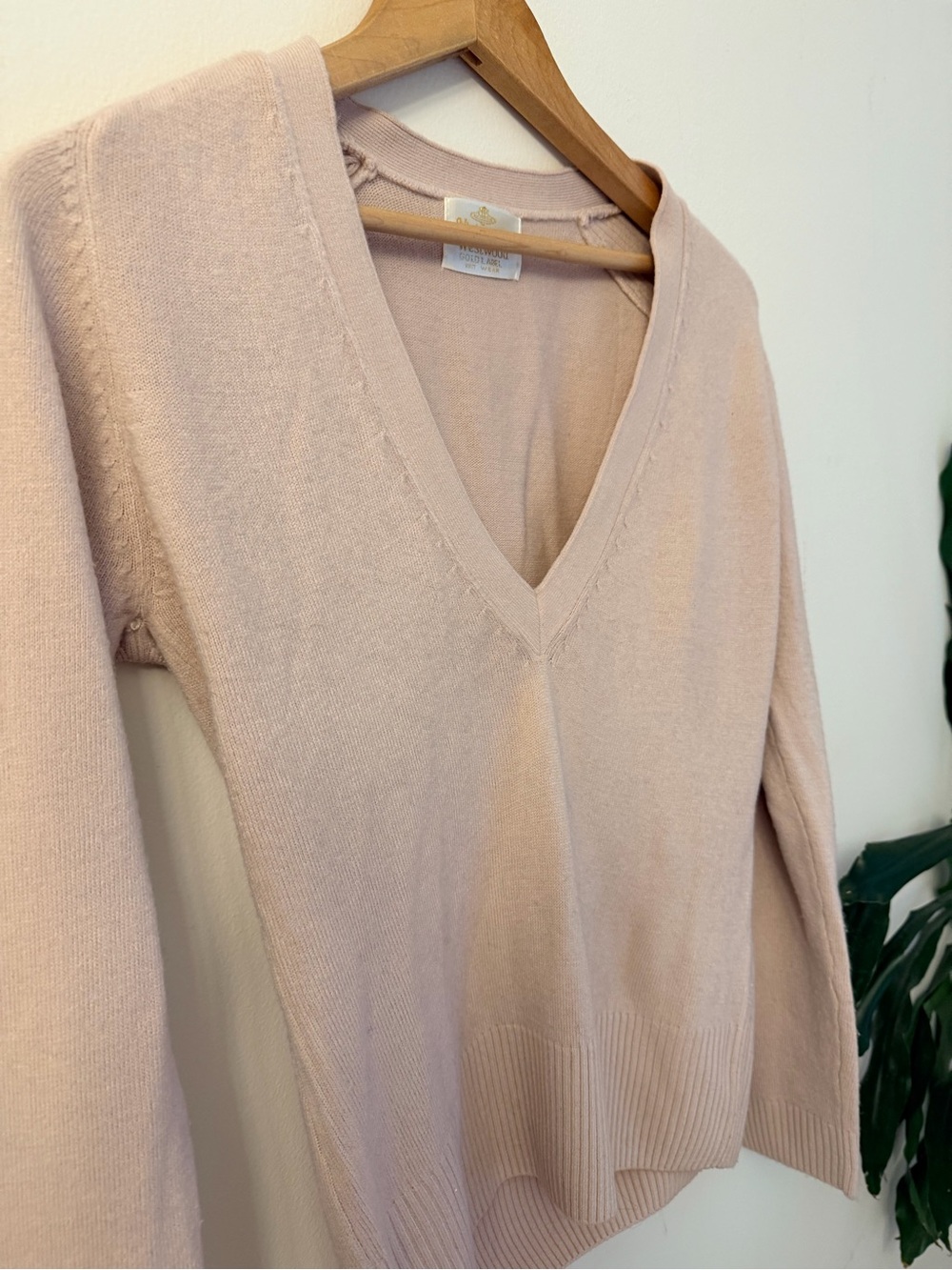 Vintage Vivienne Westwood Pale Pink V-Neck Sweater